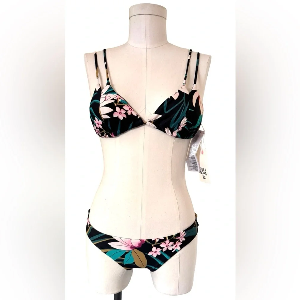 NWT - Billabong After Sunset Bikini Set - Triangle Bikini Top & Lowrider Brief - Picture 2 of 16